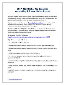 Accounting Software Market 2017 Analysis, Trends and Forecasts 2022