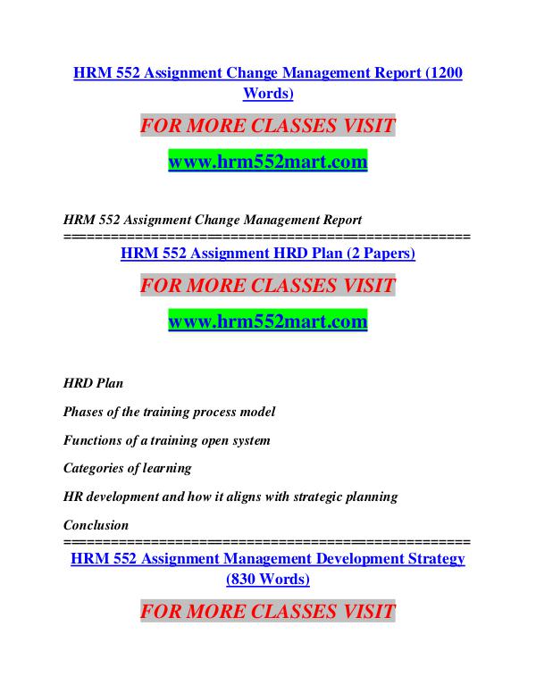 HRM 552 MART Invent Yourself/hrm552mart.com HRM 552 MART Invent Yourself/hrm552mart.com