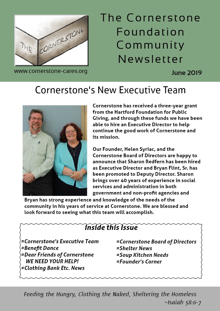 Cornerstone Newsletter June 2019