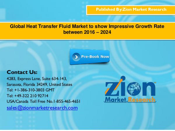 Global Heat Recovery Steam Generator Market Will Flourish by 2016 – 2 Global Heat Transfer Fluid Market to show Impressi