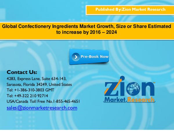 Global Confectionery Ingredients Market Growth, Si