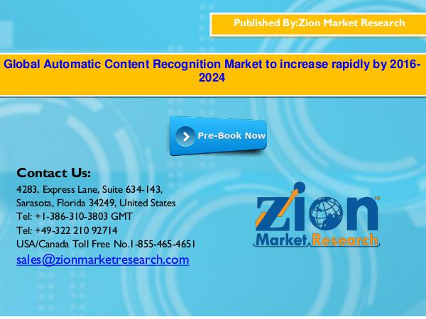 Global Automatic Content Recognition Market, 2016-