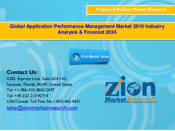Zion Market Research Global Application Performance Management Market,