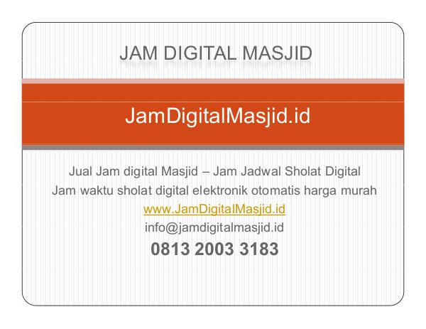 Jam Digital Masjid - Jual Jam Jadwal Sholat Digital Otomatis Harga Mu Jam Digital Masjid