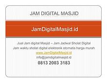Jam Digital Masjid - Jual Jam Jadwal Sholat Digital Otomatis Harga Mu