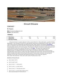 Circuit Chicane | Car Racing Academy in Secunderabad | Racing Go Kart