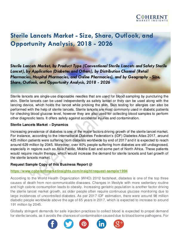 Medical Devices Research Reports Sterile Lancets Market