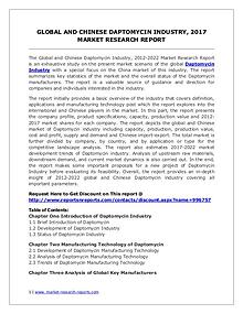 Daptomycin Market 2012-2022 Analysis, Trends and Forecasts