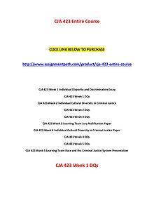 CJA 423 Assignments