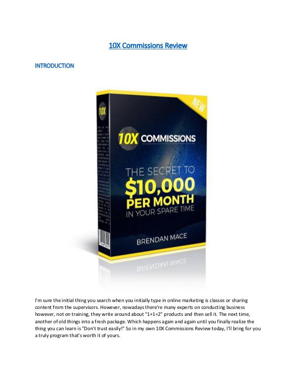 10X Commissions Review All-in-One Course for Online Marketing