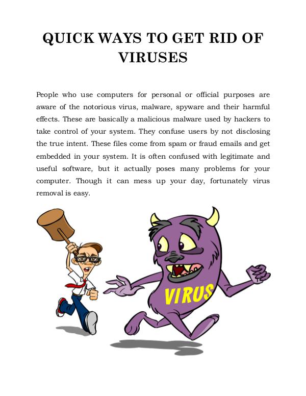 Ways To Get Rid Of Viruses by Antivirus tech support | Smartsnake Ways To Get Rid Of Viruses by Antivirus tech suppo