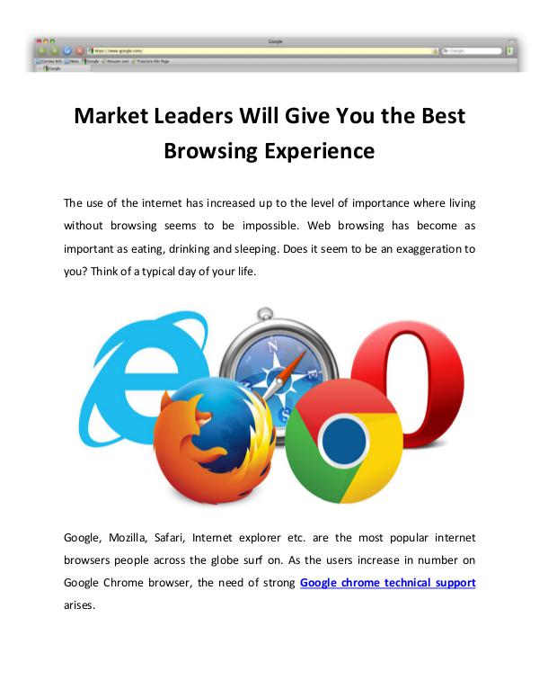 Google chrome technical support Market Leaders Will Give You The Best Browsing Exp