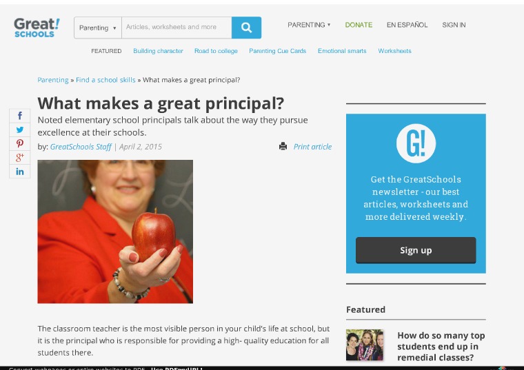 What makes a great principal? 1