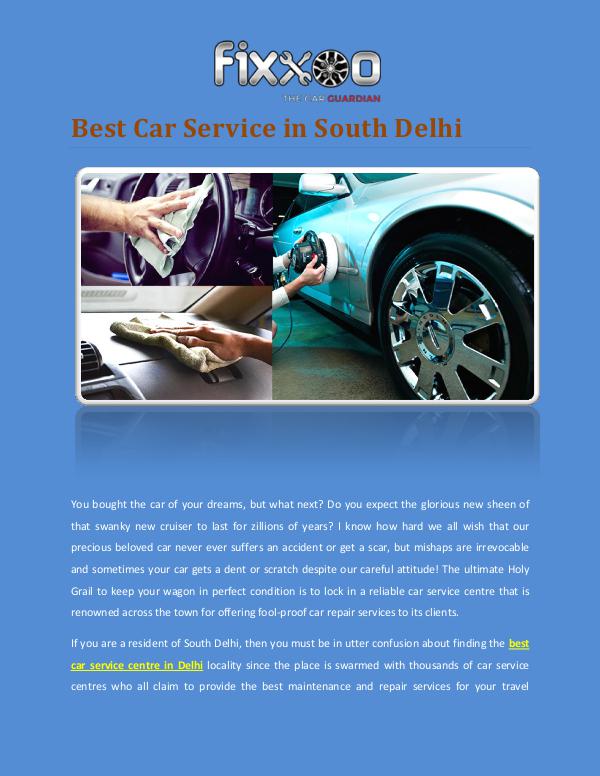 Fixxoo Best Car Service in South Delhi -Fixxoo