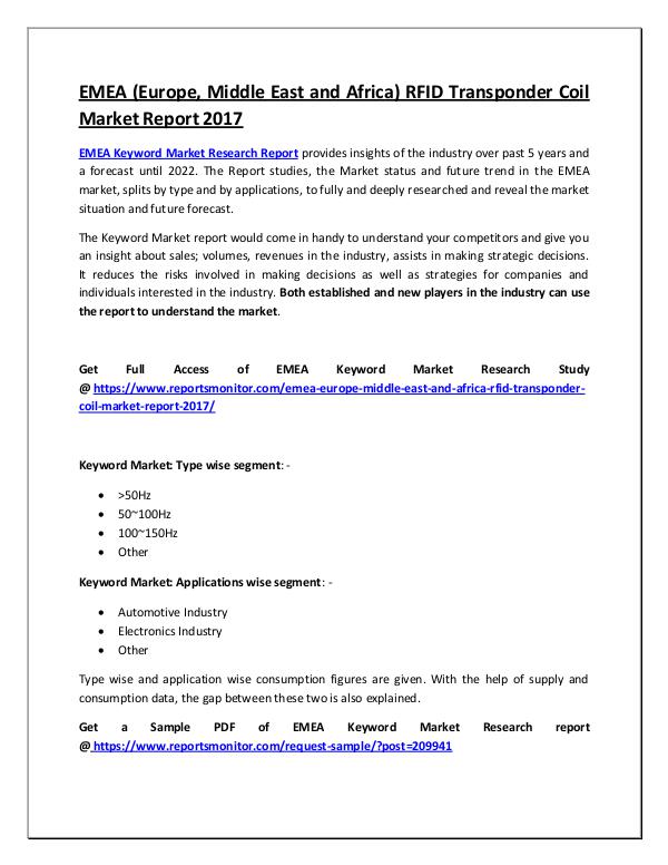 RFID Transponder Coil Market Research Report