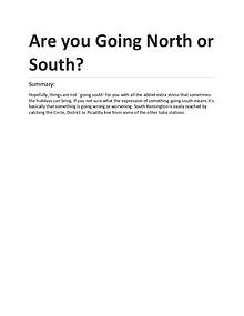 Are you Going North or South