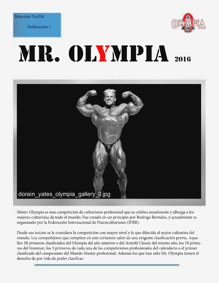 MR OLYMPIA ZAFRA Mr Olympia