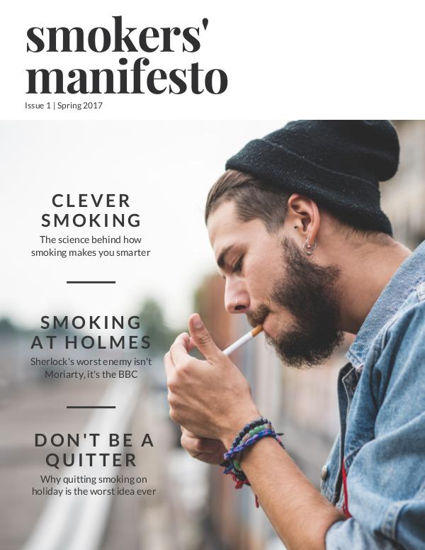 Smokers' Manifesto Spring 2017