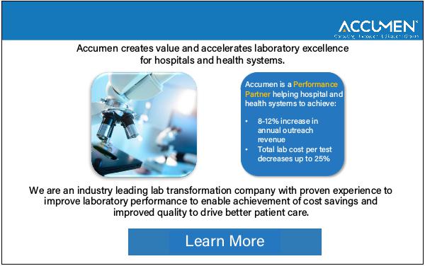 Accumen creates value and accelerates laboratory excellence Accumen creates value and accelerates laboratory e