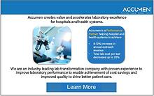Accumen creates value and accelerates laboratory excellence
