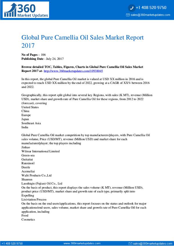 News Global-Pure-Camellia-Oil-Sales-Market-Report-2017