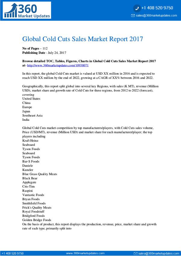 News Global-Cold-Cuts-Sales-Market-Report-2017