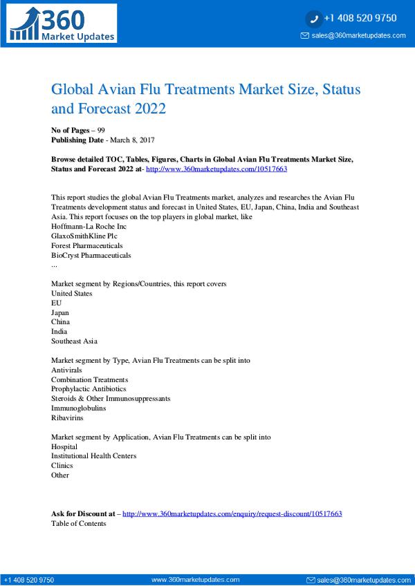 Europe Biaxial Arthroscopy Market Size, Growth Drivers, Market Opport Global vian Flu Treatments Market Research Size, S