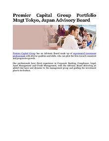 Premier Capital Group Portfolio Mngt Tokyo, Japan