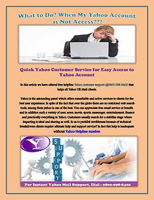 Yahoo Customer Service for Easy Access to Yahoo Account