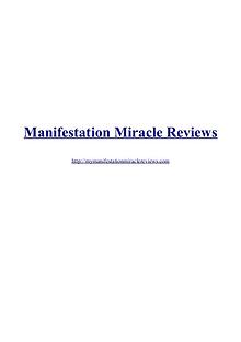 Manifestation Miracle Reviews