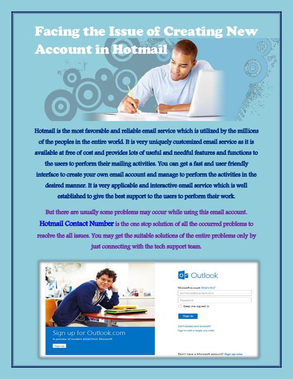 Facing the Issue of Creating New Account in Hotmail Hotmail account creation issues