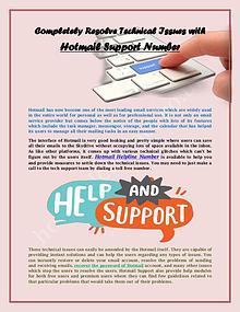 Completely Resolve Technical Issues with Hotmail Support Number