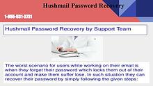 Hushmail Password 1.855.531.3731 Recovery|Technical Support Number