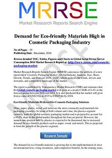 Demand for Eco-friendly Materials High in Cosmetic Packaging Industry