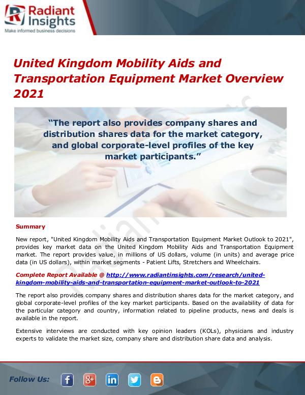United Kingdom Mobility Aids and Transportation Eq