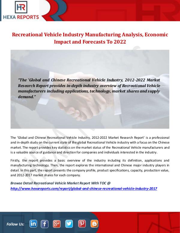 Hexa Reports Industry Recreational Vehicle Industry