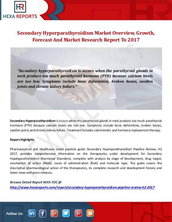Hexa Reports Industry Secondary Hyperparathyroidism Market