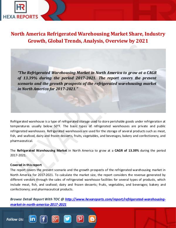 Hexa Reports Industry North America Refrigerated Warehousing Market