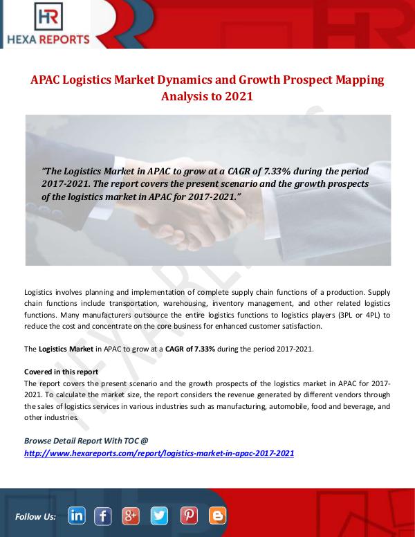 Hexa Reports Industry APAC Logistics Market