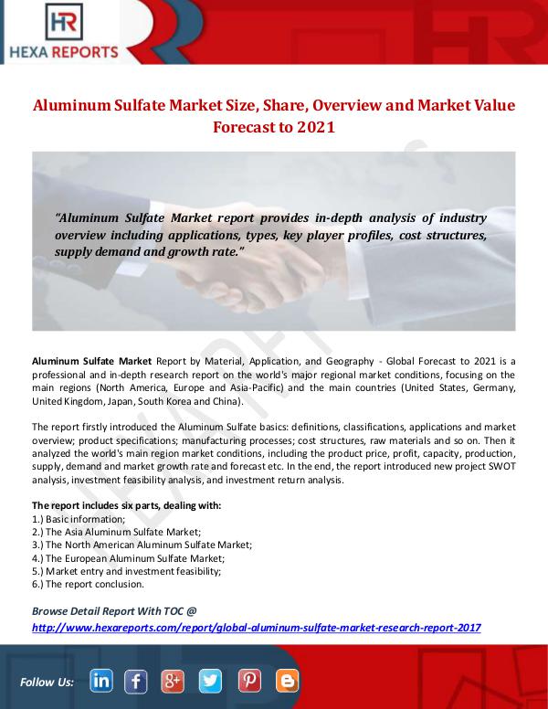 Hexa Reports Industry Aluminum Sulfate Market