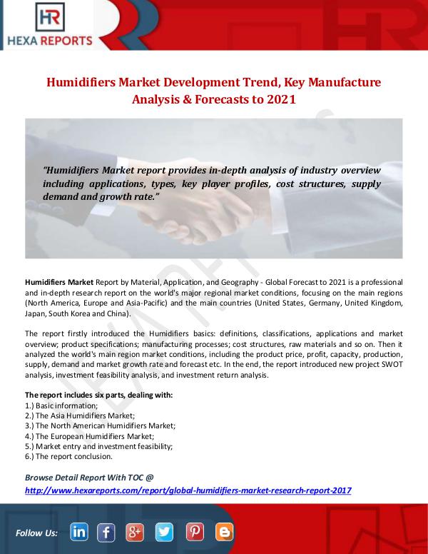 Hexa Reports Industry Humidifiers Market