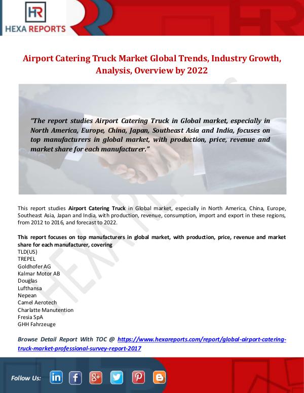 Hexa Reports Industry Airport Catering Truck Market
