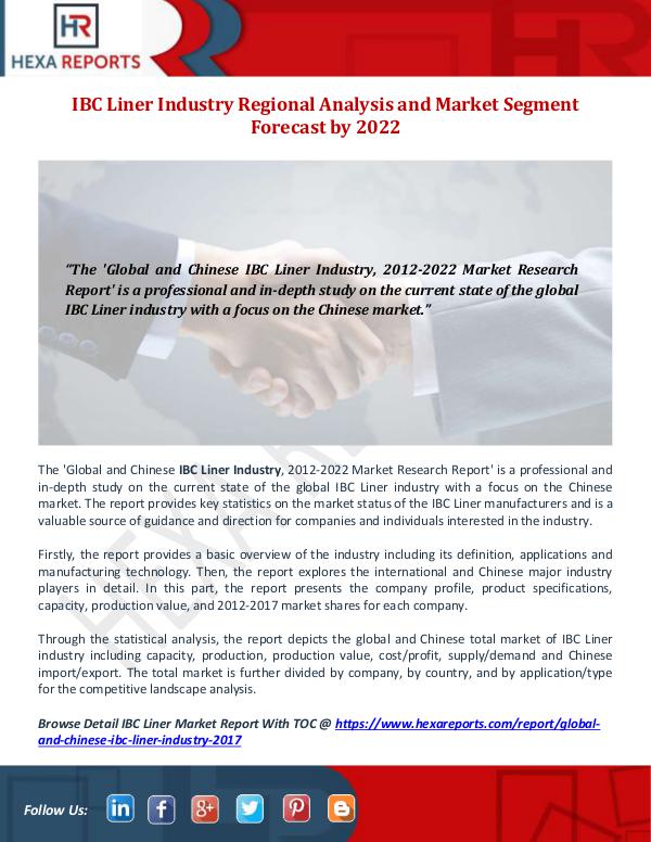 Hexa Reports Industry IBC Liner Industry