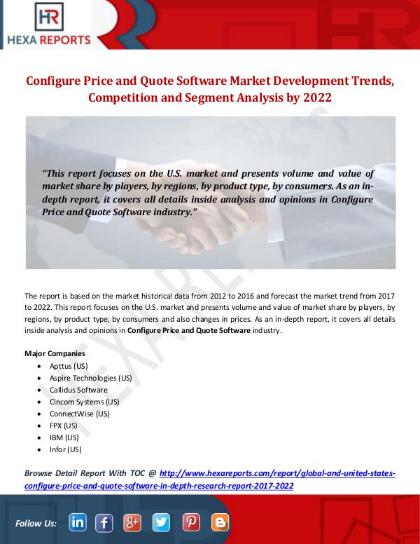 Hexa Reports Industry Configure Price and Quote Software Market