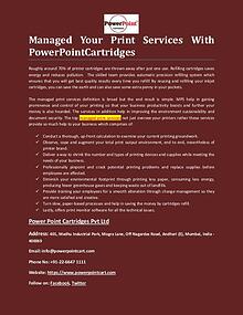Power Point Cartridges Pvt Ltd