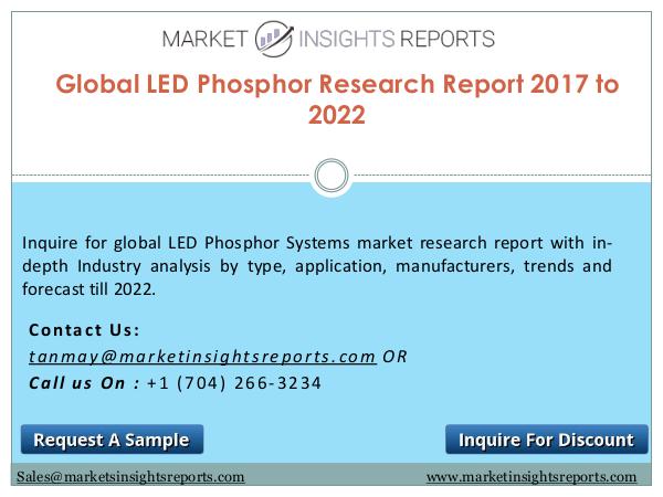 Led Phosphor Market Growth Analysis, Opportunities Forecasts Till 2022