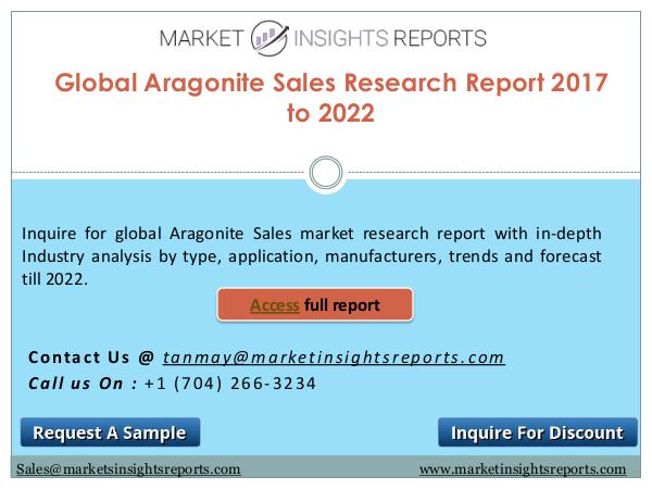 Aragonite Sales Market Competitive Analysis and Forecasts Till 2022
