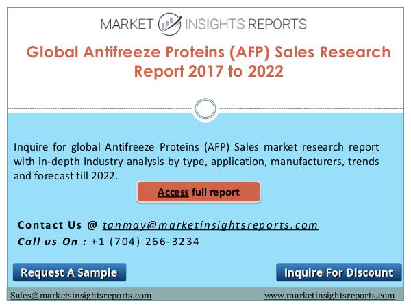 Antifreeze Proteins (AFP) Sales Market Global Briefing 2017