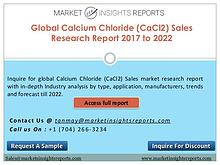 Calcium Chloride (CaCl2) Sales Market
