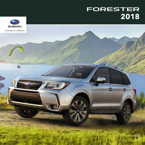 Subaru Forester Brochures 2018 Forester Brochure